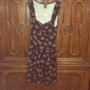 Black and white rose skull dress